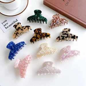 YIYI New Arrival Korean Style 8.5cm Hair Claw Clips High Quality Acetate Hair Claw For Women Thin Hair Hairclip