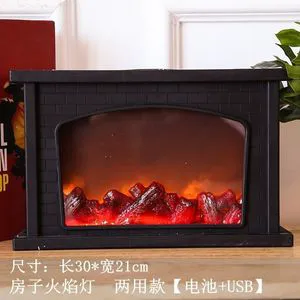 Christmas Vintage Kerosene Lamp Aluminum Fireplace Lantern Hanging LED Camping Light Hurricane Lantern