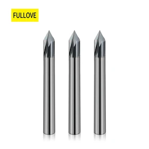Coated Straight Groove Carbide Chamfer End Mill drill bit for Stainless Steel Machining