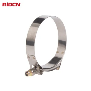 High Quality Stainless Steel T Bolt Band Clamp Adjustable Metal Clamps with Free Samples