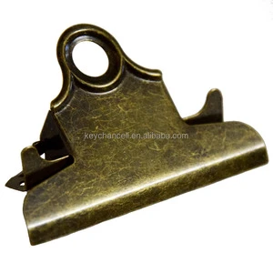 Old Fashion Style 78mm Antique Brass Bronze Spring File Clamp Metal butterfly Clipboard Clip for Restaurant Bar Menus Board