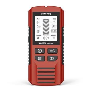 HW-710 5-in-1 Wall Scanner Metal Detector Stud Finder Measuring Instrument(Red)