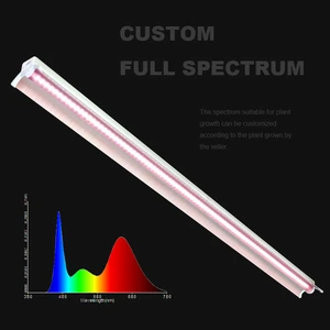 T8 Full Spectrum Linkable Aluminum Reflect LED Grow Light Bar with 18W-45W Options IP44 Rated for Microgreens & Lettuce Bloom