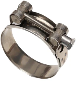 Single Bolt Metric Heavy Duty 304 Stainless Steel Wheel Hose Clamp