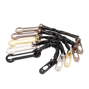 Zinc Alloy Modern Anti Theft Tower Bolt with Protection Chain for Wooden Door Easy Installation for Hotel Leshengle
