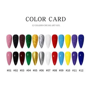 Private Label 12-Color UV Nail Art Stamping Gel Crayon-Vegan Non-Toxic Long-Lasting for Professional & DIY Nail Painting