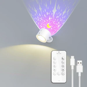 Smart LED Night Light with Remote Control Timer USB Rechargeable RGB Gradient Ambient Lamp for Bedroom Desk Decor Wall Lamp