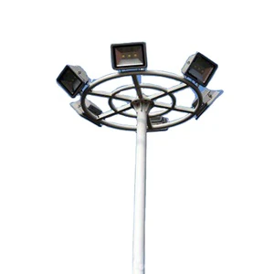 High Mast Stadium Sport Field Led Flood Light Pole 10m 12m 15m 16m 18m 20m 25m 30m 35m Led High Mast Stadium Light For Sea Port