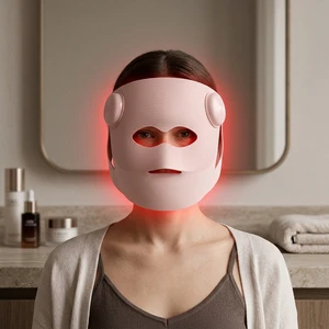 Privated Label Red Light Therapy Facial Silicone Mask 850nm 630nm Blue Yellow Infrared Red Light LED Photo Therapy 3d Face Mask