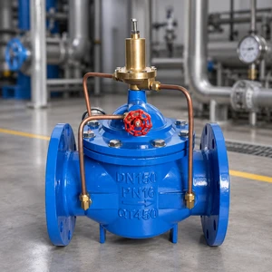 OEM Ductile Iron Manual Control Pressure Reducing Valve Flange Ends DN100 BS/DIN/ASIN Standard Hydraulic Control Valve