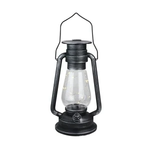 Black Color Antique Decorative Vintage Christmas Oil Lamp Hurricane Kerosene Camping Lantern Handmade Iron Glass Crown Export
