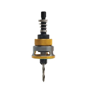 Adjustable Depth Four-Flute Countersink Drill Bit 4mm High Speed Steel with Hex Shank Alloy Cone Hole Drill for Hidden Screw