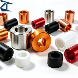 Industrial Grade Unthreaded Bushing Standoff Spacer Bearing Shim Aluminum Nylon Stainless Steel Brass Round Unthread Spacer