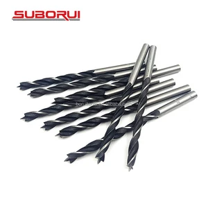 SUBORUI Tool High Carbon Steel Brad Point Wood Drill Bit for Wood Precision Hole Drilling