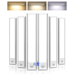 Ultra-Thin Cabinet Closet Light 3 Color Dimmable 5v Usb Rechargeable Kitchen Cabinet Closet Wardrobe Led Motion Sensor Light