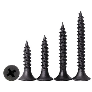 Black Cross Countersunk Head Self-Tapping Screws for Furniture Dry-Wall Nails Phosphating Bulk Wall Board Nails for Gypsum Board