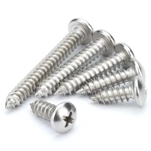 High Quality Cross Self-tapping Screw 304 Stainless Steel Round Head Self-tapping Screw Wood Factory Direct Sales