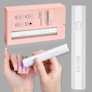 Aillsa OEM Fast Drying Handheld Soft Gel Nail Tip Full Cover Nail Tips Small Mini Portable UV LED Nail Lamp Set For Fingernails