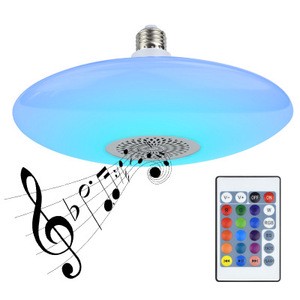 Wholesale 30W RGB Music Light Bulb Ceiling Lamp RGB Colorful Home Decorative Night Lamp With Remote Control for Home Bars Clubs
