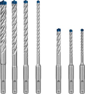 Industrial Grade Four Cutter Hammer Drill Bit Full Carbide Head SDS PLUS 3-Year Warranty Stone Brick Reinforced Concrete Masonry