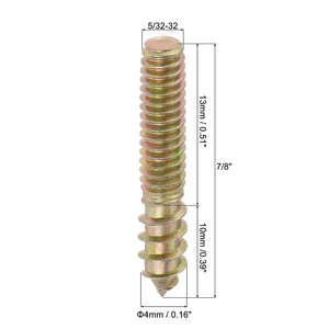 Carbon Steel Thread Double Head Hanger Bolt Dowel Screw Double Sided Screw Double Ended Stud for Wood