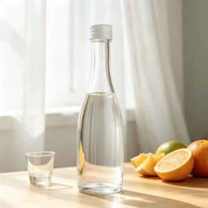 Empty Transparent Small 50ml Mini Liquor Spirit Glass Bottle for Vodka Whisky Brandy Gin with Screw Lid
