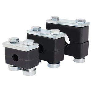 Heavy Duty Single Hole Nylon Pipe Clamp With Rail Nut for Hydraulic Hose Pipe Tube