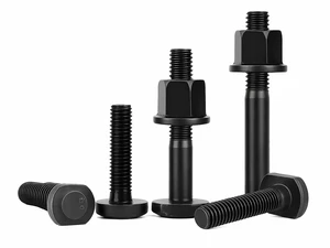 Grade 8.8 Carbon Steel Hex Flange Bolts Black Oxide Metric Sizes M6 M8 M10 M12 M16 M20 OEM Available