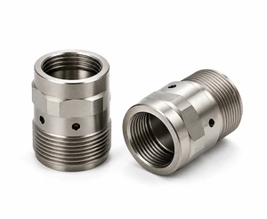 3 Axis CNC Milled Titanium Grade F5 Threaded Bushing for Instruments Custom Drawing Parts 5 Axis CNC Machined Parts Supplier