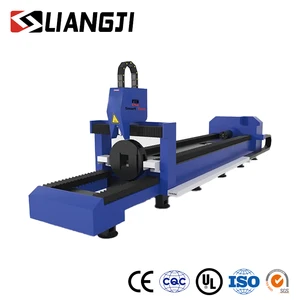 LIANGJI High Speed Automatic 4-axis CNC Fiber Laser Cutting Machine Cypcut Yaskawa Stainless Steel Tube Metal Pipe