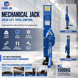 DELELIFT Industrial Grade Manual Integral Hydraulic Jack Thickened Base 11-20T Capacity CE Certified for Stable Load Bearing