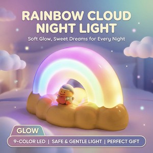 RGB LED Night Lamp Portable Rechargeable Bedside Light Color Changing Mood Lamp for Home Decor