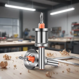 Alloy Countersink Drill Bit with 8mm Shank, Bright Finish Woodworking Counterbore Router Bit for Screw Holes