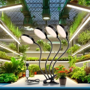 Full Spectrum Potted Ornamental Plant Growth Light Grow Lights for Indoor Plants with 5 Dimmable Levels