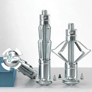 Multi-Head Galvanized Butterfly Hollow Wall Anchor Heavy Duty Expansion Screw for Gypsum Board Hollow Brick Cavity Wall