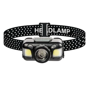 Body Motion Sensor Headlamp Induction USB Rechargeable Headlight 2 Switch Modes Head Flashlight Torch Lamp for Camping