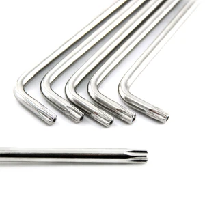 304 Stainless SteelHigh Quality T10 T20 T30 T40 T50 Wrench Torx Key Set Torx Wrench 45# Steel Anti-theft Wrench with Hole plum