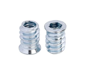 M6 M8 M10 1/4 5/16 Furniture Countersunk Hex Embedded Nut Threaded Insert Wood Nuts