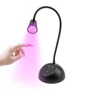 USA Top Brand Portable Rechargeable Cordless Uv Led Soft Gel Finger Tip Flexible Desk Table Nail Lamp Flash Cure Touch Light