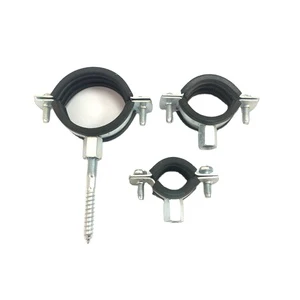 Heavy Industry 1.2mm 1.5mm Steel Pipe Clamps Zinc Finish with Nuts and Dowel Screws OEM Customizable Hanging Tube Clamp