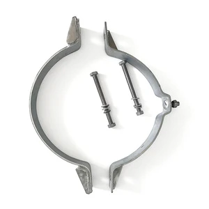 Hot Dip Galvanized Pole Fiber Optic Cable Clamp Electric Power Fitting Cable Embrace Hoop For Pole Line Hardware