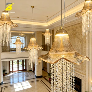 Bang Sheng Lighting Cluster Tassel Crystal Chandelier - Modern Decor for High-End Residential/Commercial Spaces