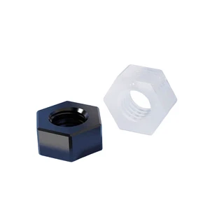 High Quality Nylon Nut M2M2.5M3M4M5M6M8M10M12 Plastic Hex Nut Nylon Black Nut for One-time Injection Molding Products