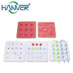 Laparoscopic Surgical Trainer Simulation Practice Pad-Silicone Material Manual Power Source Basis Surgical Instruments CE