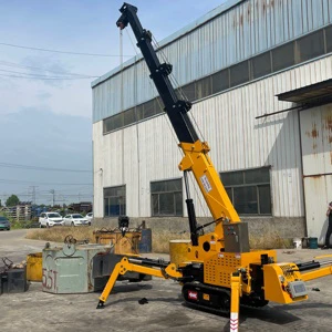 China Hydraulic Telescopic Mini Spider Crane 5.5m Lifting Height 5.7m Span Fully Hydraulic System Offshore Electric/Gasoline