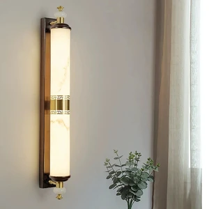 Luxury Lighting Indoor Modern Spanish LED Marble Wall Lamp metal Base alabaster wall light for Living Room Hallway Bedroom