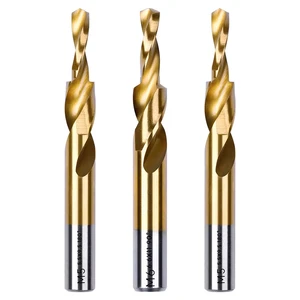 Second-level Step Drill Tool Set Reducer Countersunk Screw Reaming Chamfer Tungsten Steel Drill Bit 6mm 85mm Zinc/Black Drilling