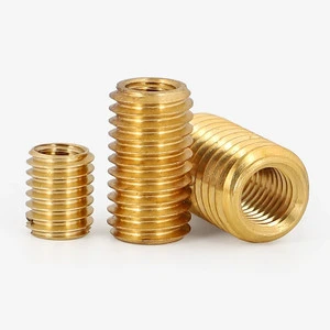 Quality Customized Internal and External Teeth Brass Self Tapping Threaded Bushing Thread Insert for Metal or Plastic Inserts