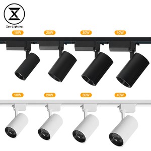 Professional 360° Adjustable Ac 110V 265V 10W 20W 30W 40W Aluminum Spotlight Cob Indoor Showroom Clothing Store Led Track Light