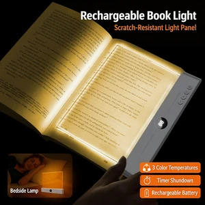 Transparent Led Flat-panel Book Lamp for Reading at Night on the Bed